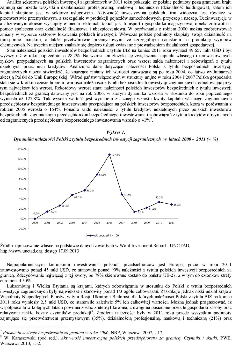 Aktywność inwestycyjna polskich firm widoczna jest również w przetwórstwie przemysłowym, a szczególnie w produkcji pojazdów samochodowych, przyczep i naczep.