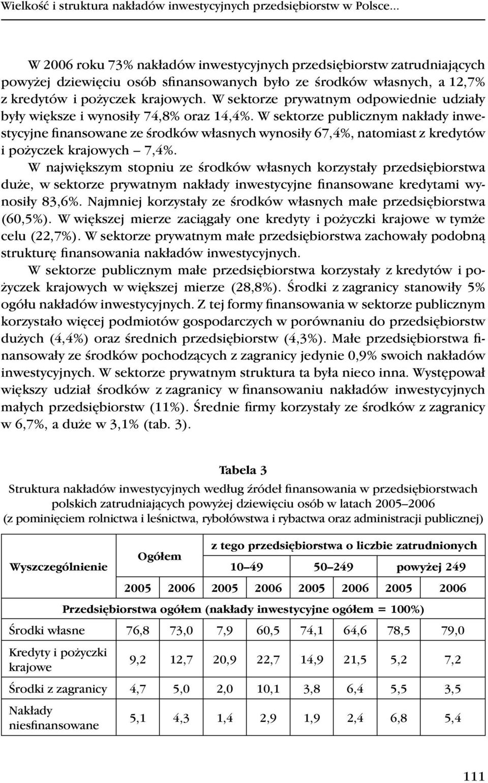 W sektorze prywatnym odpowiednie udziały były większe i wynosiły 74,8% oraz 14,4%.