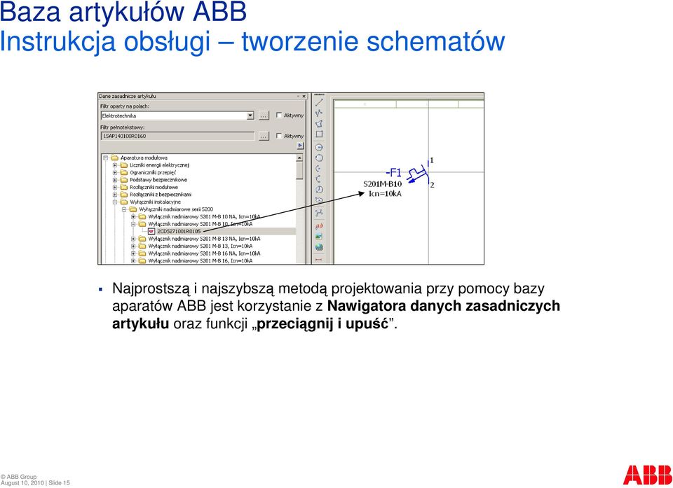 ABB jest korzystanie z Nawigatora danych zasadniczych