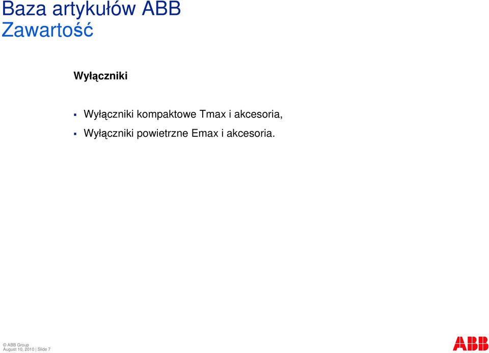 Wyłczniki powietrzne Emax i