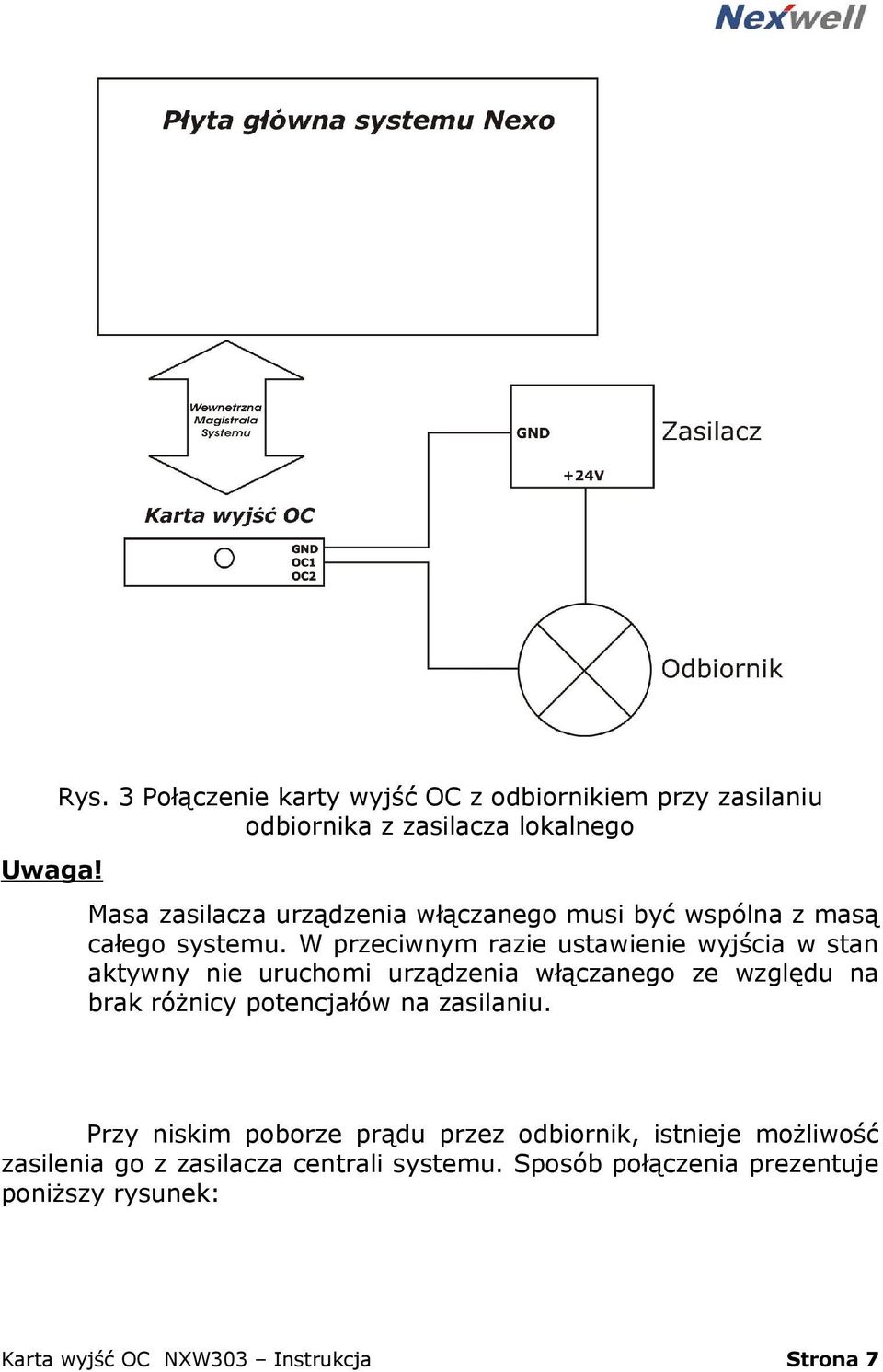 W przeciwnym razie ustawienie wyjścia w stan aktywny nie uruchomi urządzenia włączanego ze względu na brak różnicy