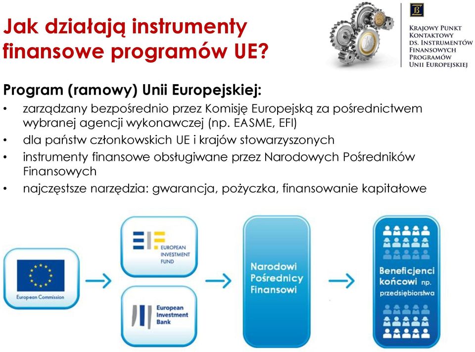 pośrednictwem wybranej agencji wykonawczej (np.