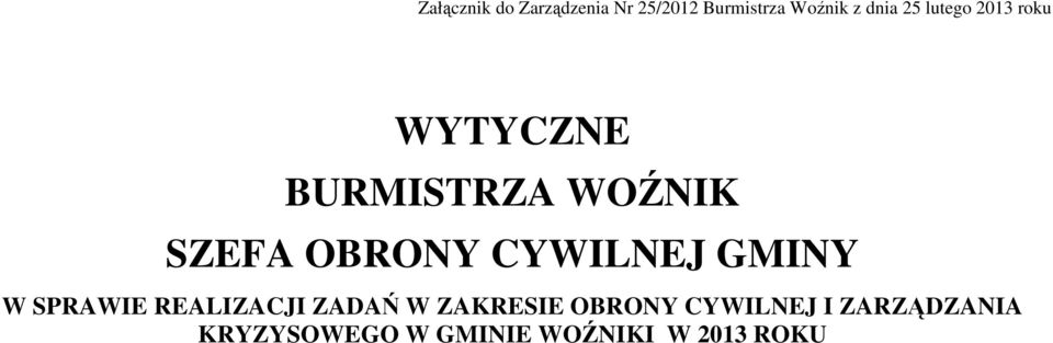 CYWILNEJ GMINY W SPRAWIE REALIZACJI ZADAŃ W ZAKRESIE OBRONY