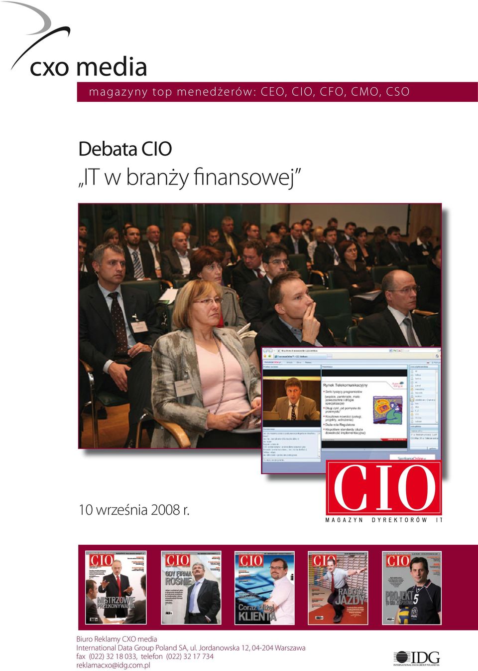 Biuro Reklamy CXO media International Data Group Poland SA, ul.