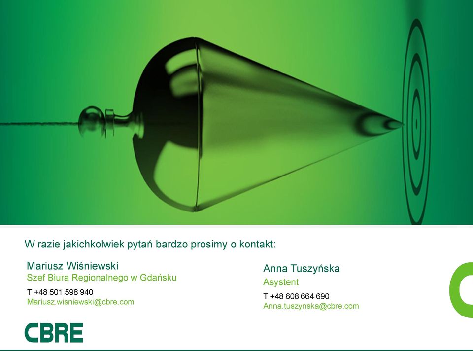 +48 501 598 940 Mariusz.wisniewski@cbre.