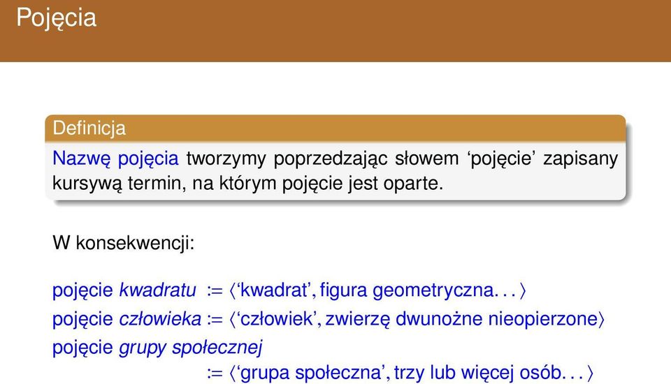 W konsekwencji: pojęcie kwadratu kwadrat, figura geometryczna.