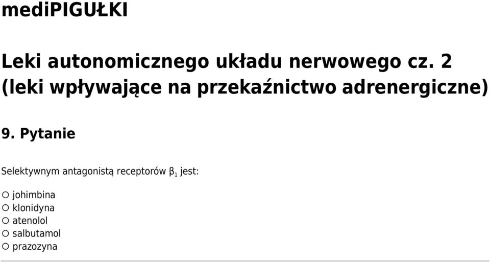 jest: johimbina klonidyna