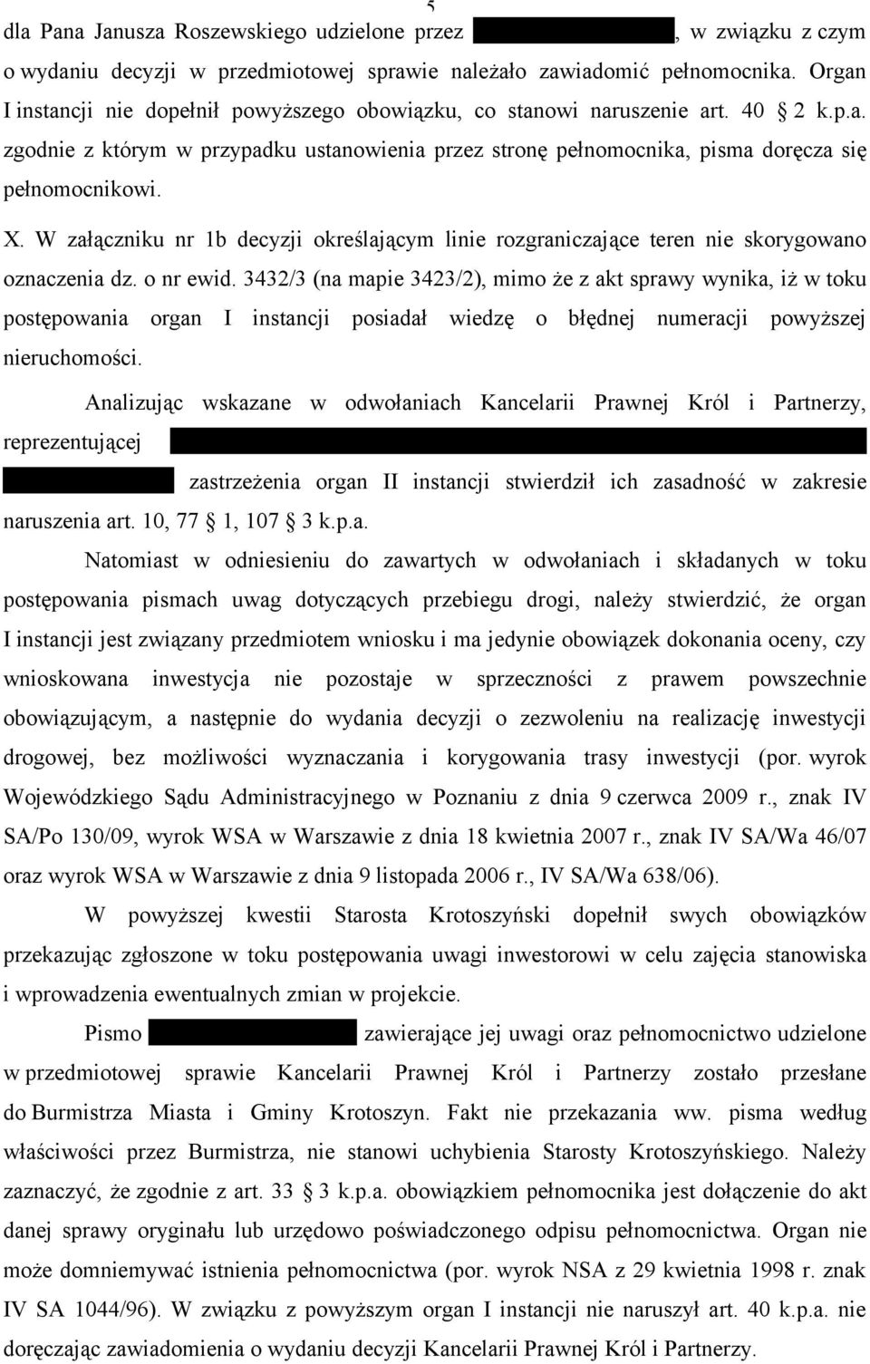 W załączniku nr 1b decyzji określającym linie rozgraniczające teren nie skorygowano oznaczenia dz. o nr ewid.