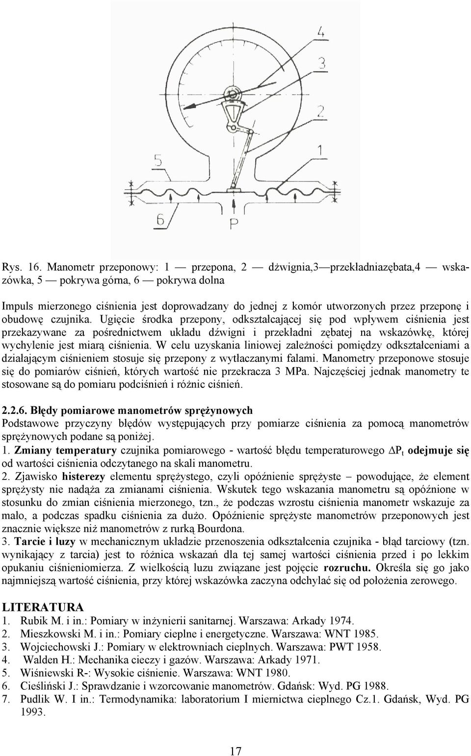przeponę i obudowę czujnika.