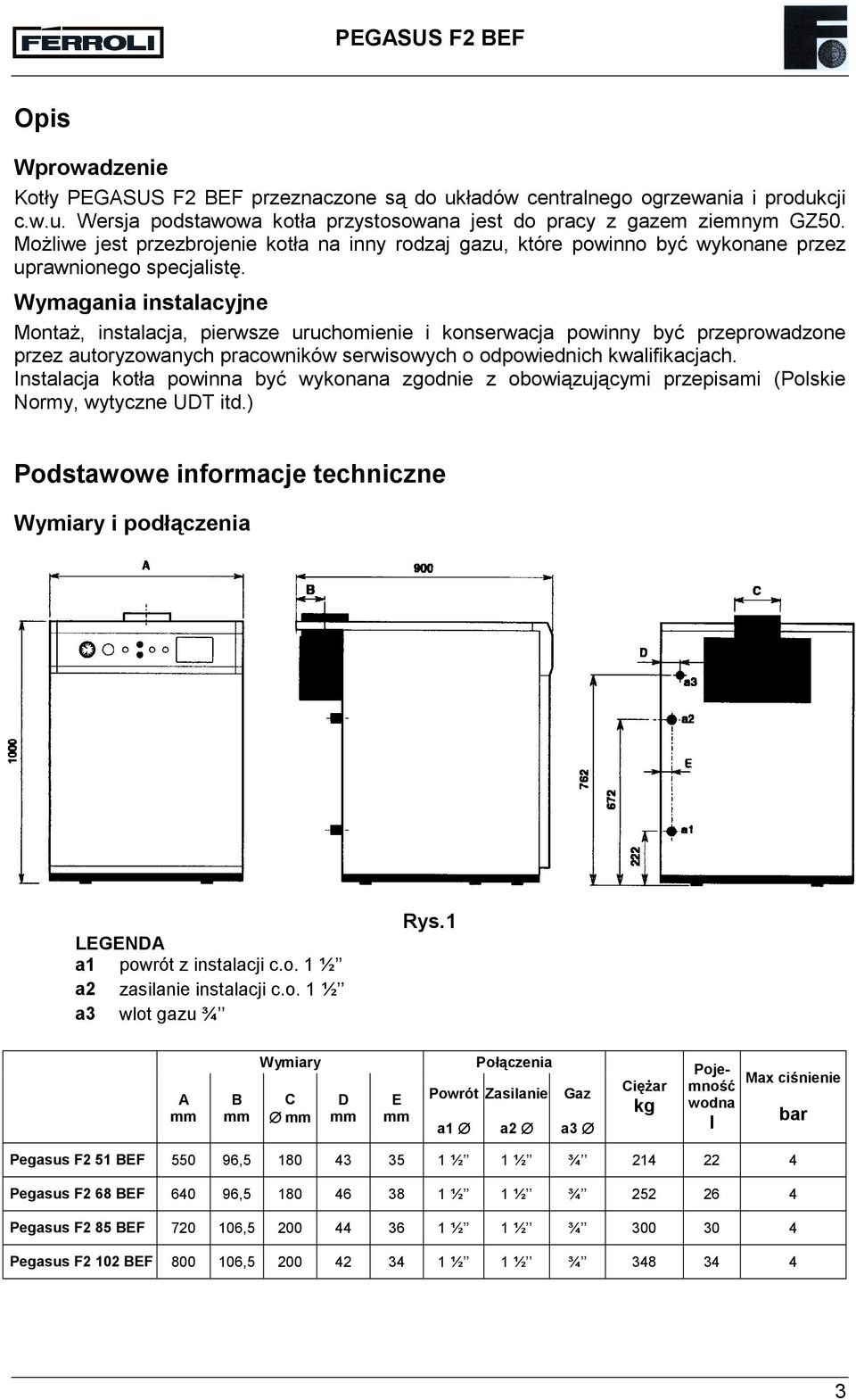 Wymagania instalacyjne Montaż, instalacja, pierwsze uruchomienie i konserwacja powinny być przeprowadzone przez autoryzowanych pracowników serwisowych o odpowiednich kwalifikacjach.