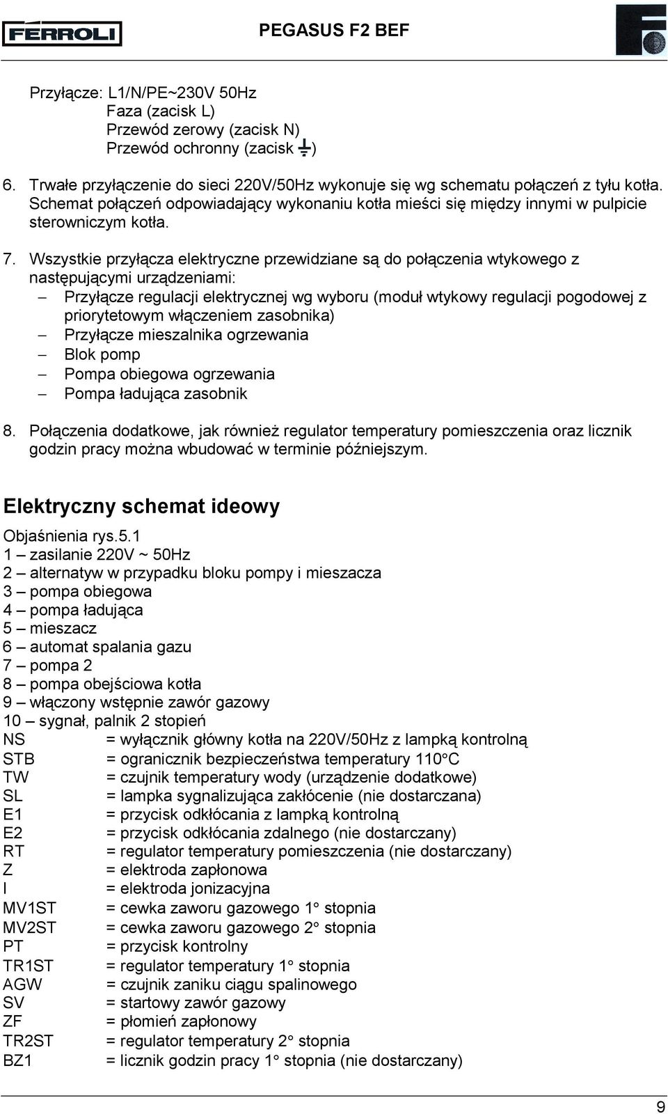 Wszystkie przyłącza elektryczne przewidziane są do połączenia wtykowego z następującymi urządzeniami: Przyłącze regulacji elektrycznej wg wyboru (moduł wtykowy regulacji pogodowej z priorytetowym