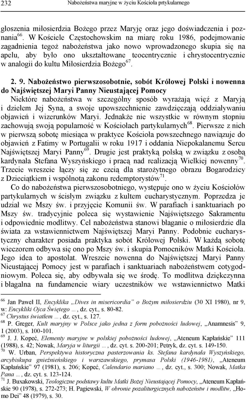 analogii do kultu Miłosierdzia Bożego 67. 2. 9.
