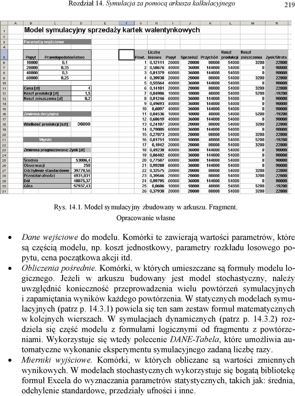 Komórki, w których umieszczane są formuły modelu logicznego.
