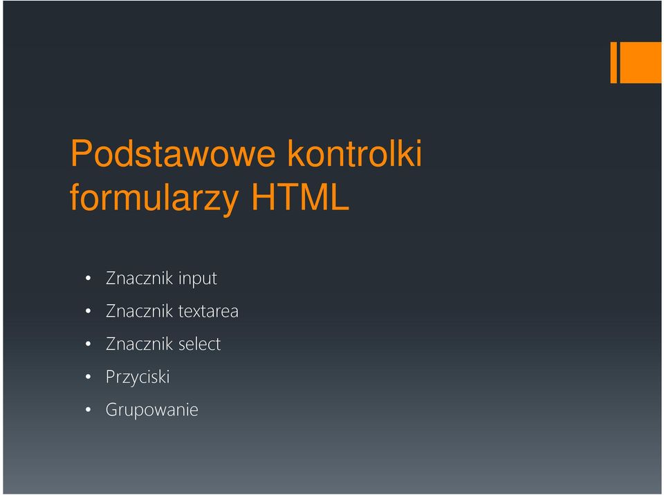 input Znacznik textarea