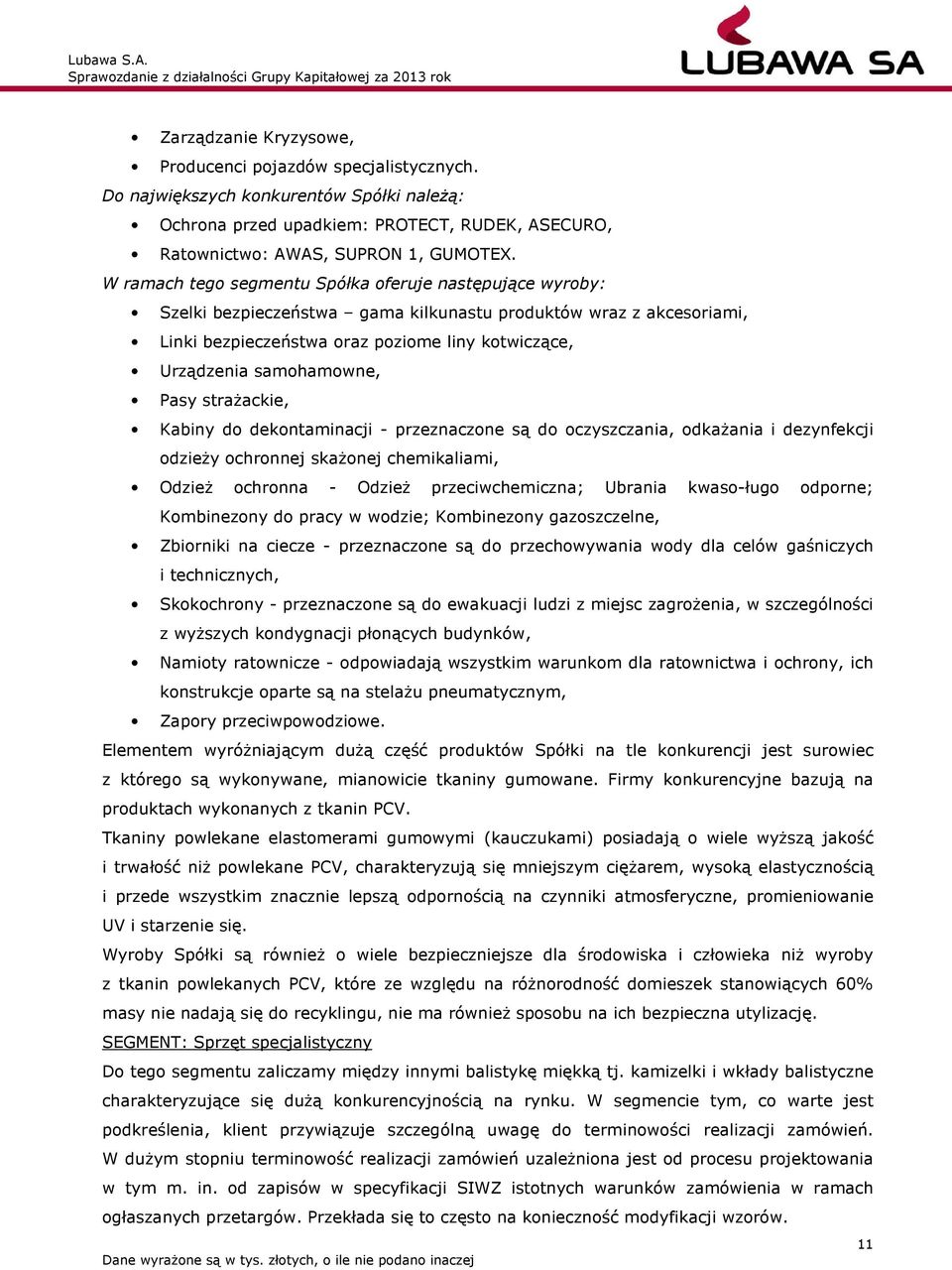 samohamowne, Pasy strażackie, Kabiny do dekontaminacji - przeznaczone są do oczyszczania, odkażania i dezynfekcji odzieży ochronnej skażonej chemikaliami, Odzież ochronna - Odzież przeciwchemiczna;