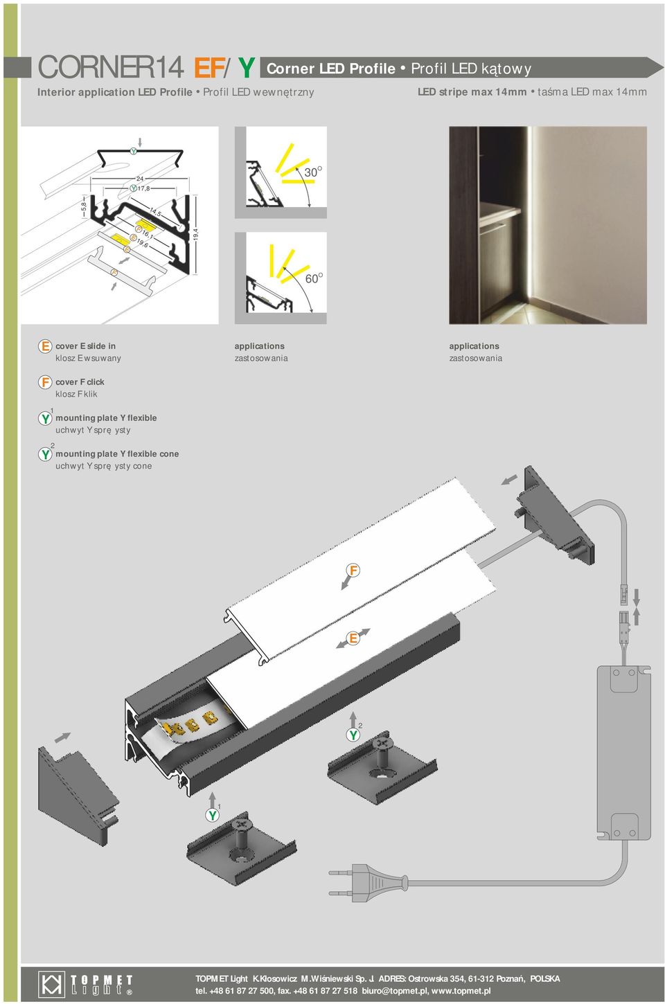 klik mounting plate flexible uchwyt sprężysty mounting plate flexible cone uchwyt sprężysty cone F E TOPMET Light K.