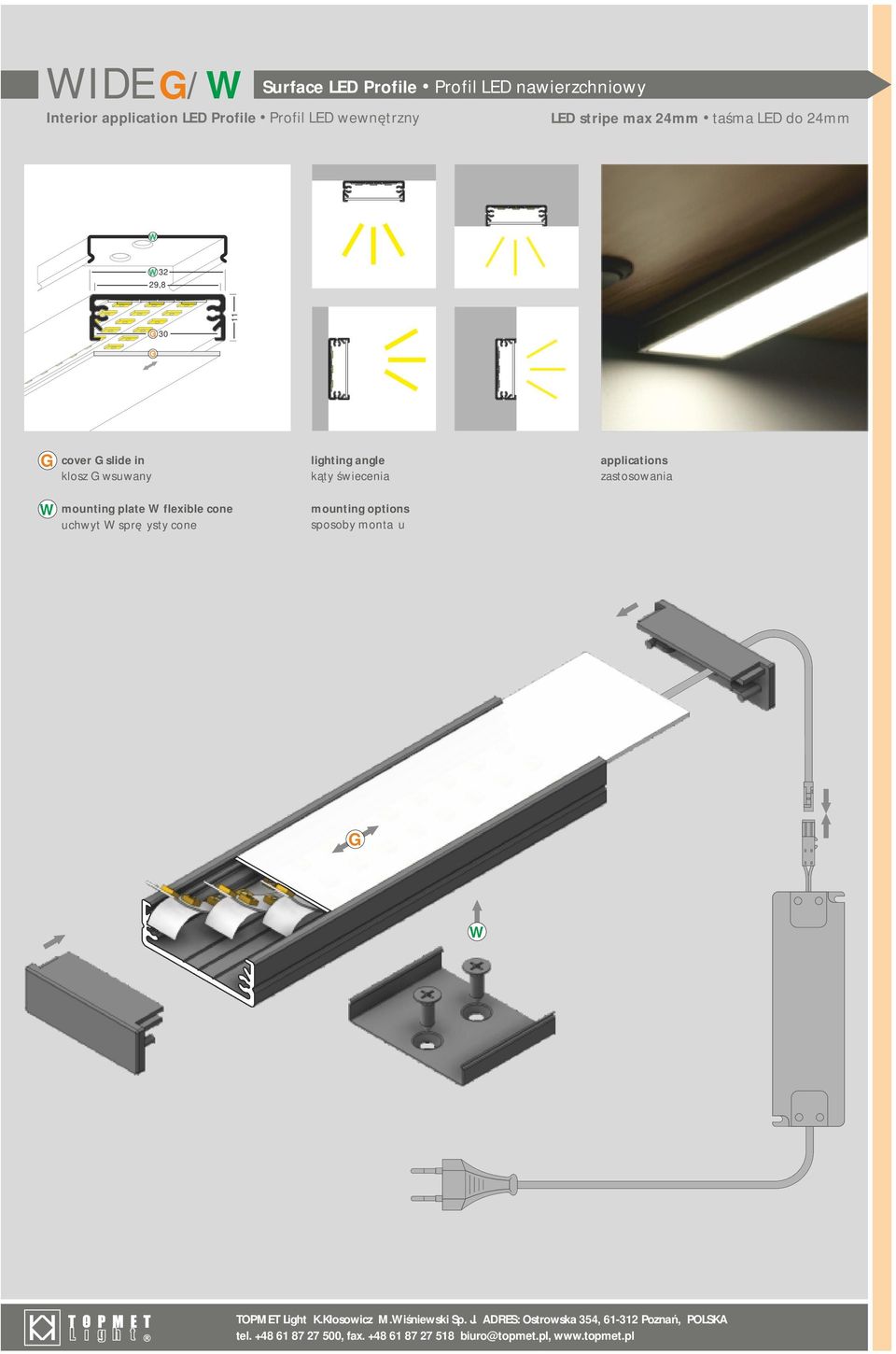 mounting plate W flexible cone uchwyt W sprężysty cone G W TOPMET Light K.Kłosowicz M.Wiśniewski Sp. J.