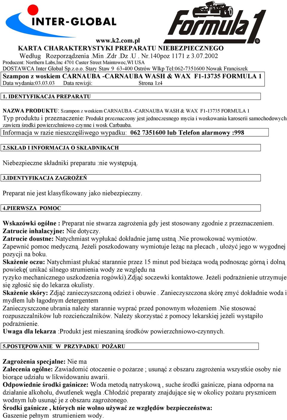 03.03 Data rewizji: Strona 1z4 1.
