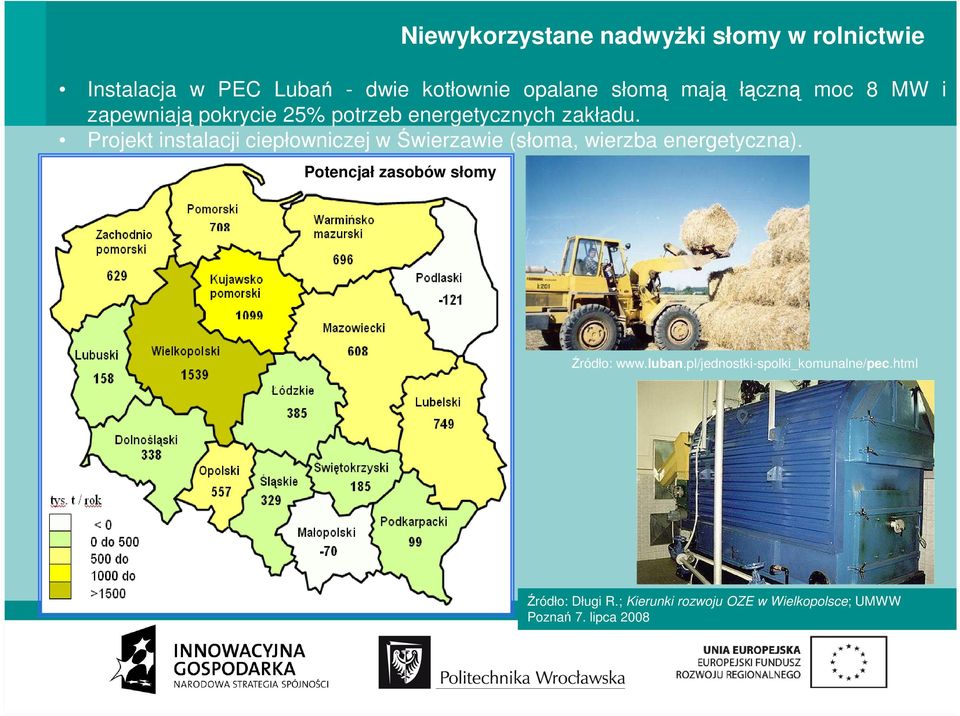 Projekt instalacji ciepłowniczej w Świerzawie (słoma, wierzba energetyczna).