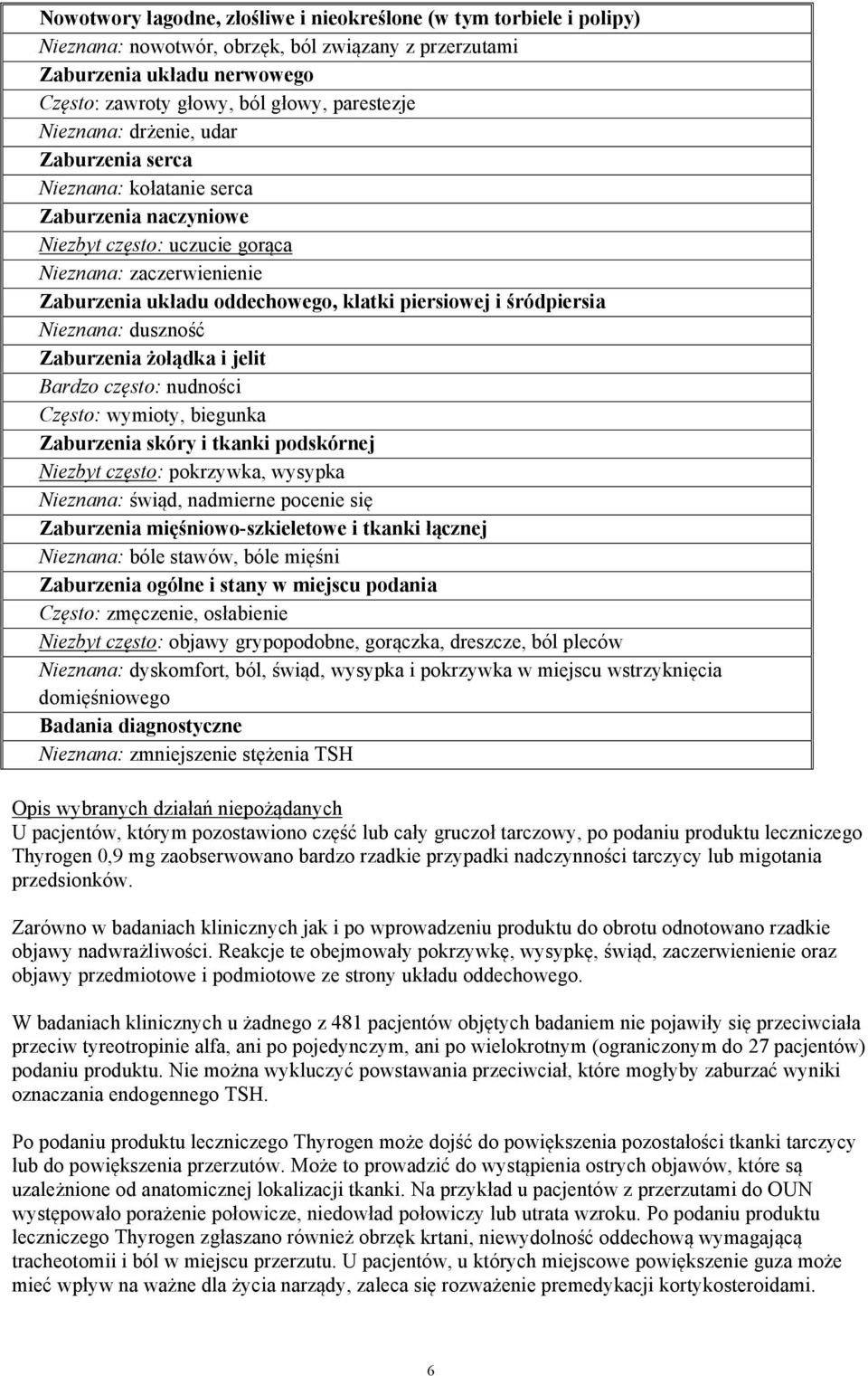 śródpiersia Nieznana: duszność Zaburzenia żołądka i jelit Bardzo często: nudności Często: wymioty, biegunka Zaburzenia skóry i tkanki podskórnej Niezbyt często: pokrzywka, wysypka Nieznana: świąd,