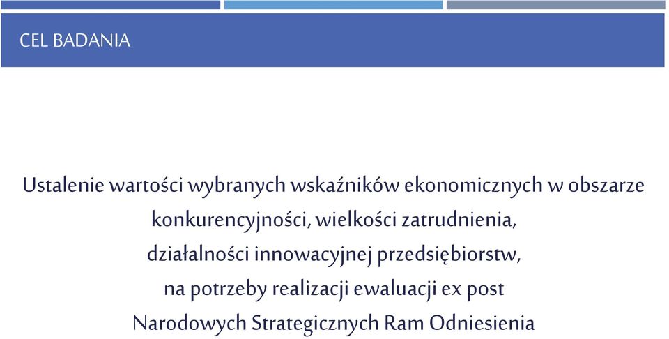 zatrudnienia, działalności innowacyjnej przedsiębiorstw, na