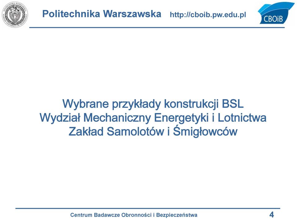 pl Wybrane przykłady konstrukcji BSL