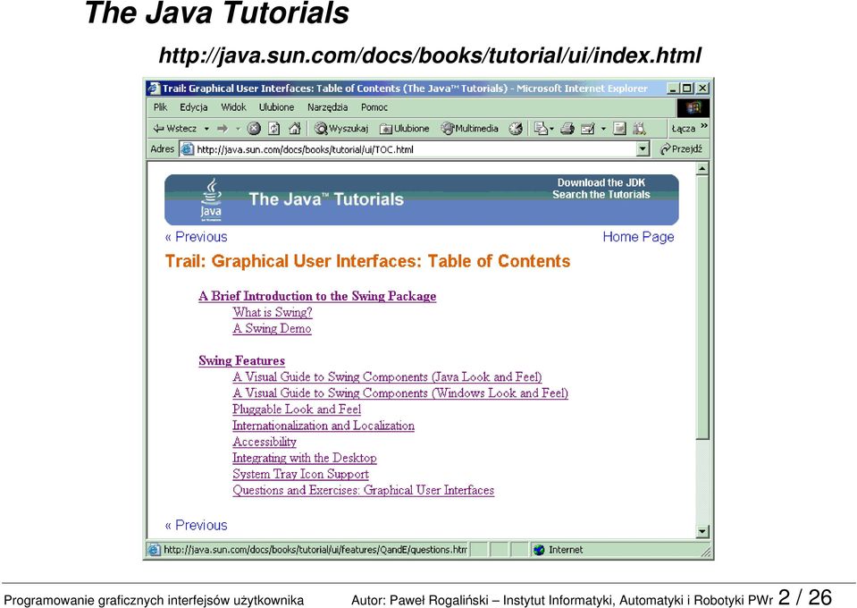 html Programowanie graficznych interfejsów