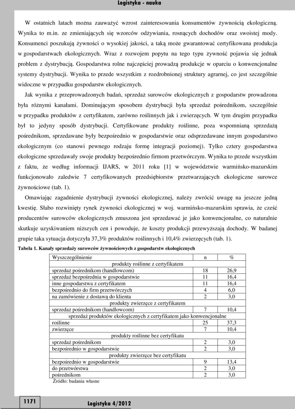 Wraz z rozwojem popytu na tego typu żywność pojawia się jednak problem z dystrybucją. Gospodarstwa rolne najczęściej prowadzą produkcje w oparciu o konwencjonalne systemy dystrybucji.