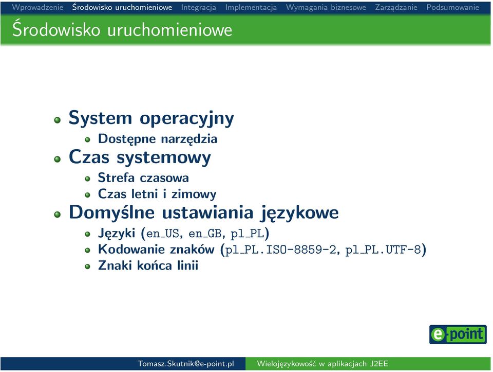 Domyślne ustawiania językowe Języki (en US, en GB, pl PL)