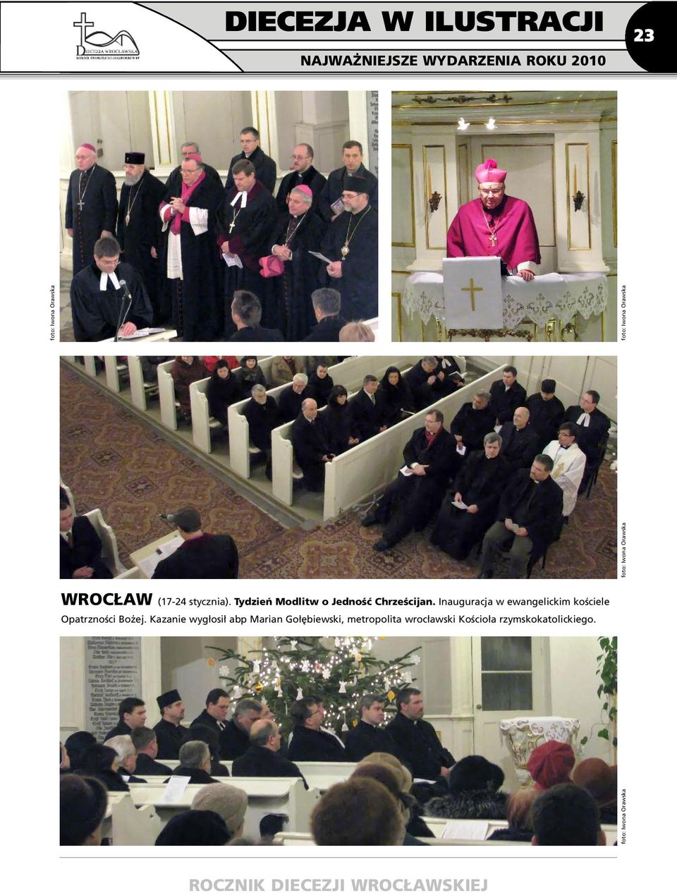 Inauguracja w ewangelickim kościele Opatrzności Bożej.