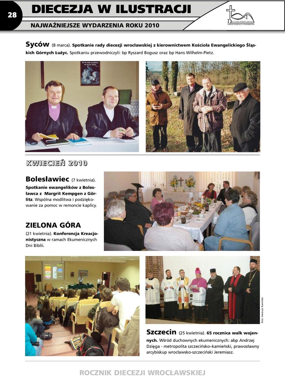 Spotkanie ewangelików z Bolesławca z Margrit Kempgen z Görlitz. Wspólna modlitwa i podziękowanie za pomoc w remoncie kaplicy. ZIELONA GÓRA (21 kwietnia).