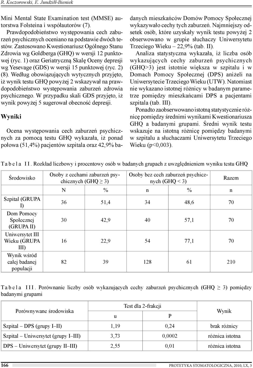 1) oraz Geriatryczną Skalę Oceny depresji wg Yesevage (GDS) w wersji 15 punktowej (ryc. 2) (8).