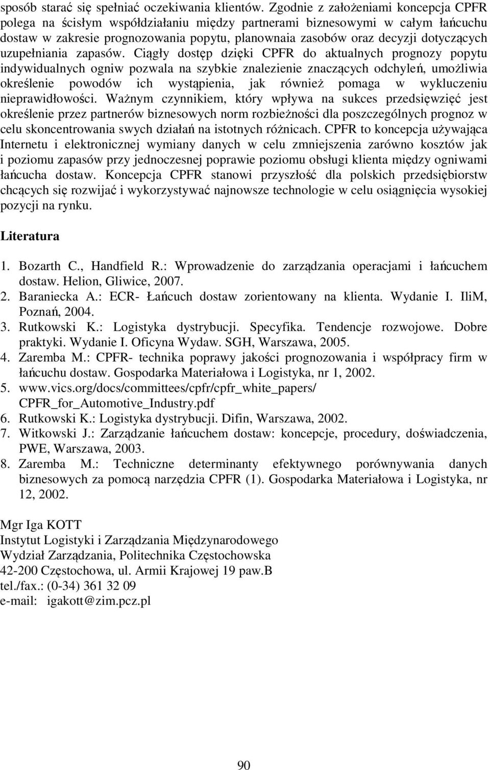 dotyczących uzupełniania zapasów.