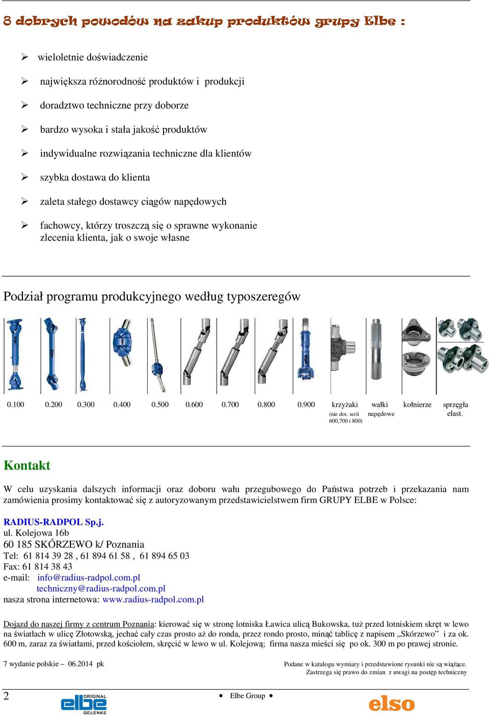 własne Podział programu produkcyjnego według typoszeregów 0.100 0.200 0.300 0.400 0.500 0.600 0.700 0.800 0.900 krzyżaki wałki kołnierze sprzęgła (nie dot. serii napędowe elast.