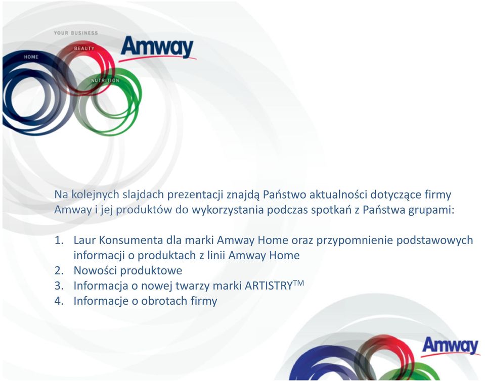 Laur Konsumenta dla marki Amway Home oraz przypomnienie podstawowych informacji o