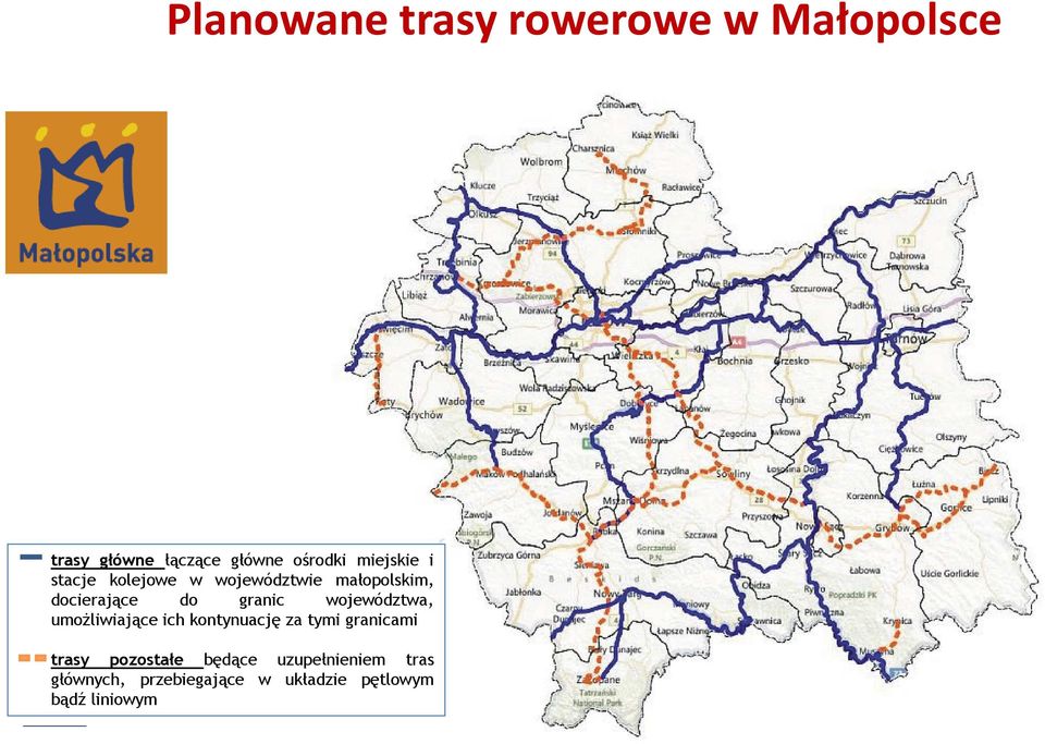 województwa, umożliwiające ich kontynuację za tymi granicami trasy pozostałe