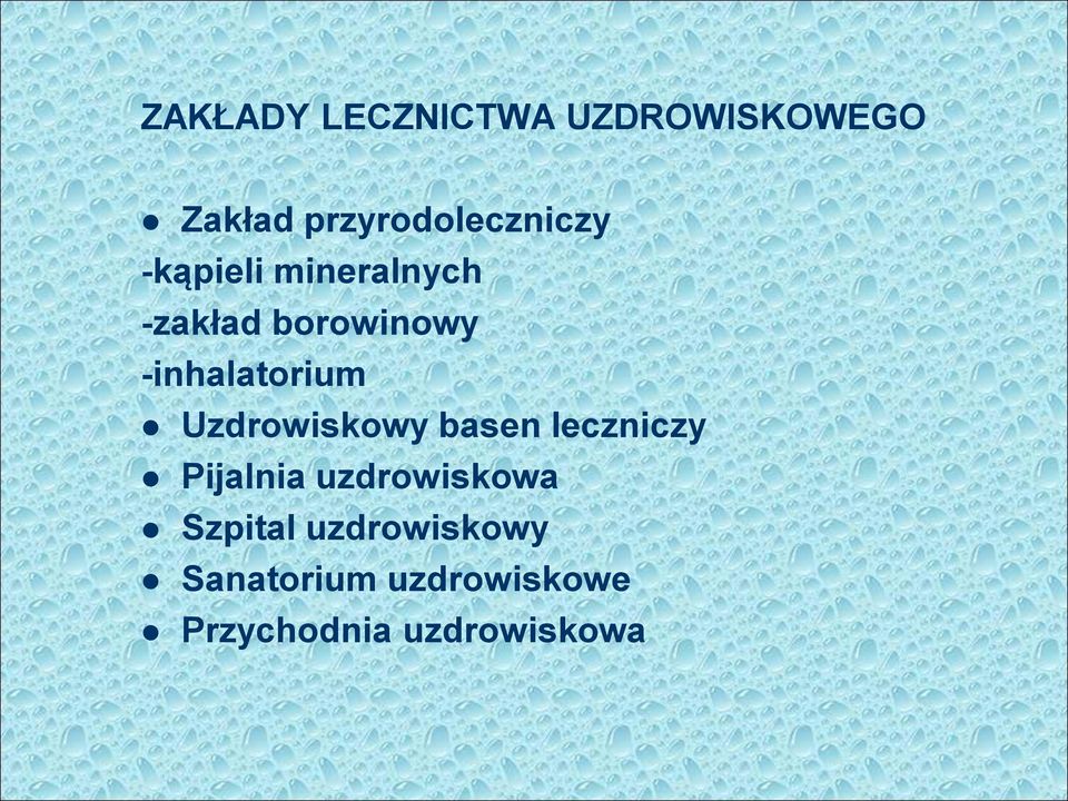 Uzdrowiskowy basen leczniczy Pijalnia uzdrowiskowa Szpital