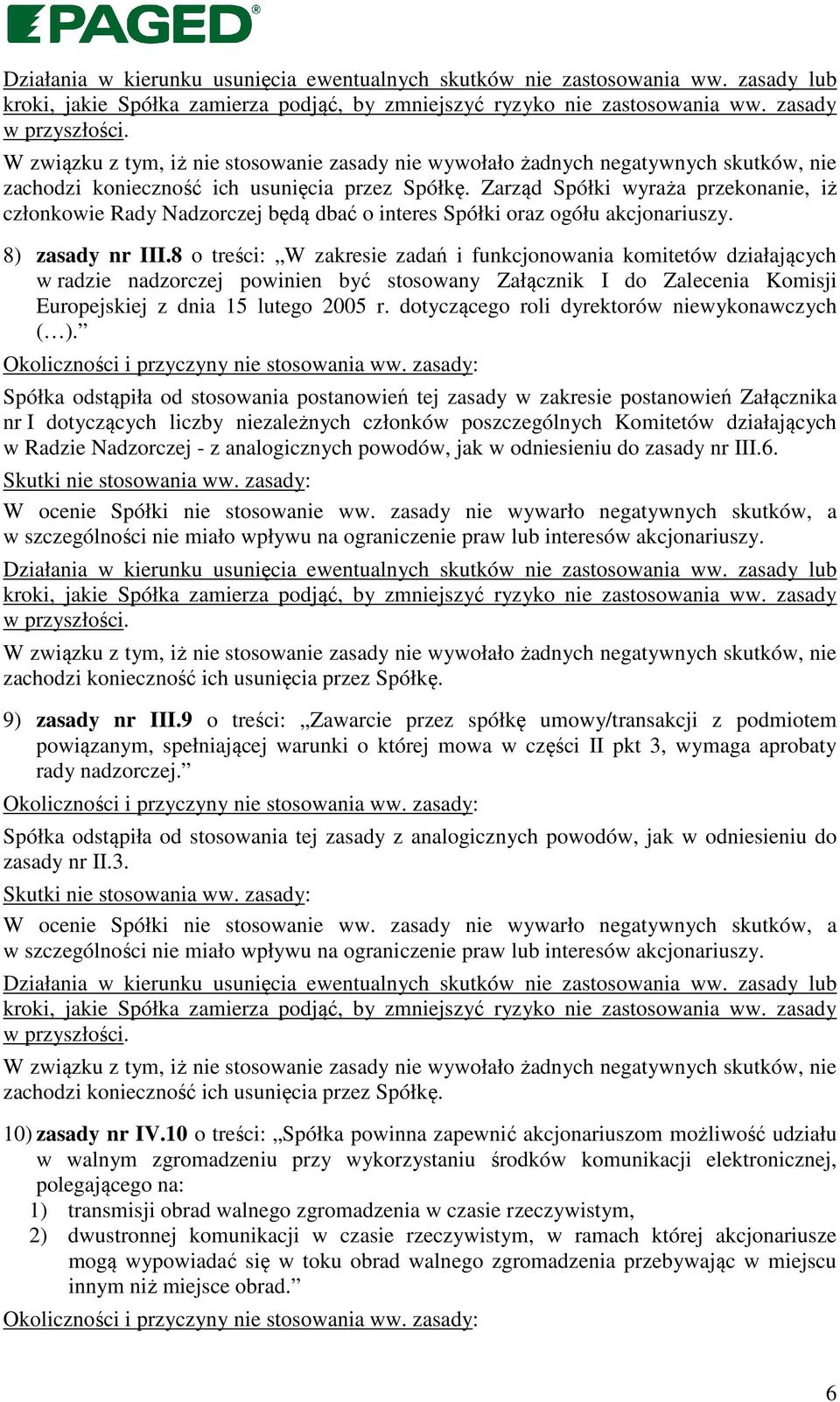 dotyczącego roli dyrektorów niewykonawczych ( ).