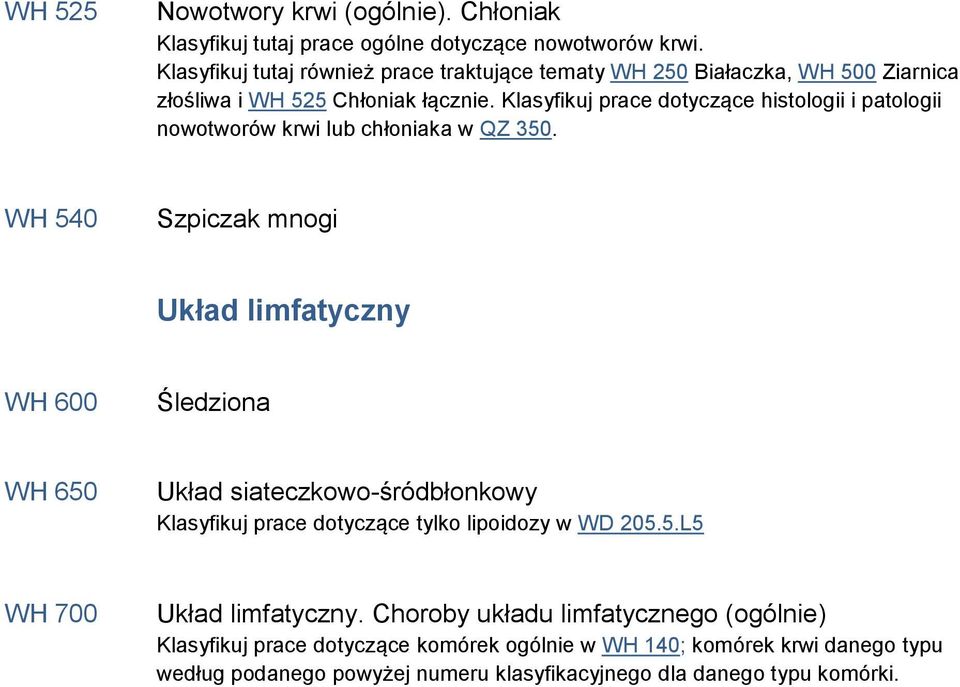 Klasyfikuj prace dotyczące histologii i patologii nowotworów krwi lub chłoniaka w QZ 350.