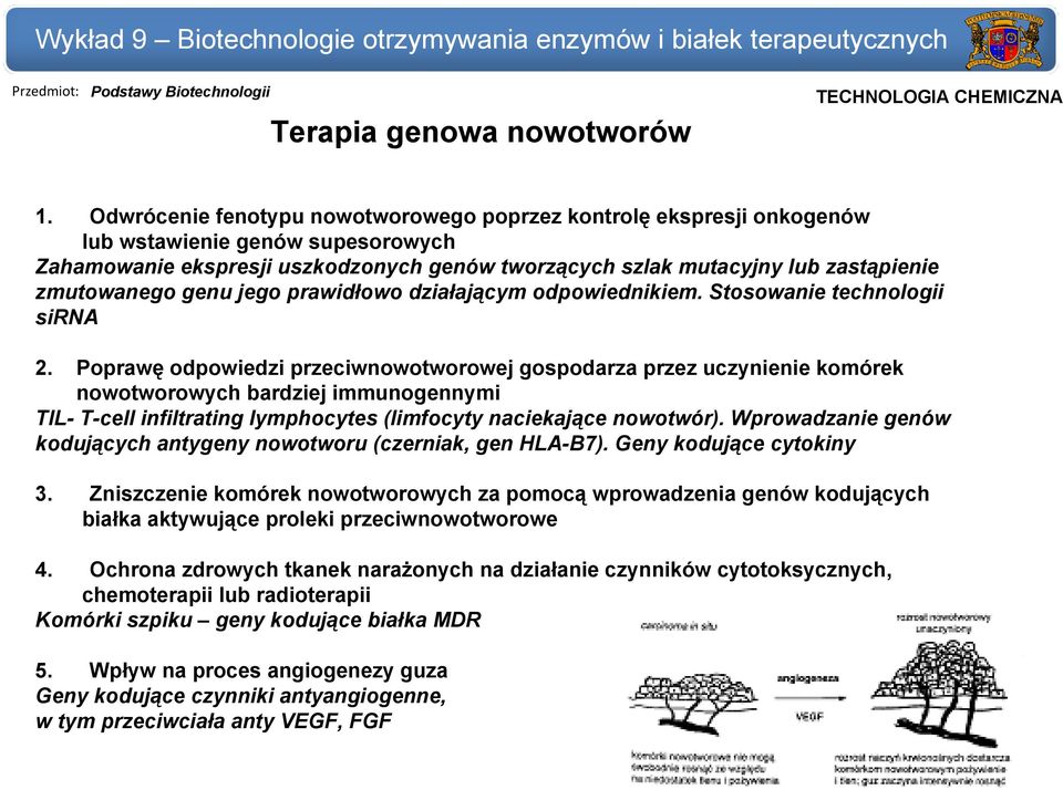 genu jego prawidłowo działającym odpowiednikiem. Stosowanie technologii sirna 2.