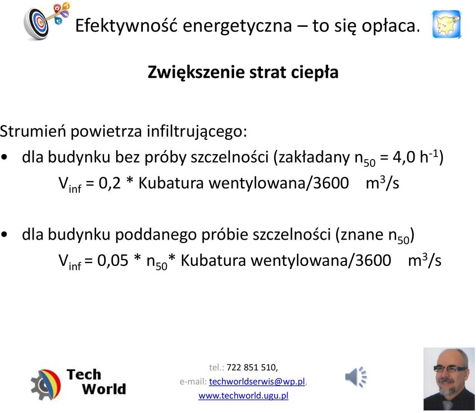 0,2 * Kubatura wentylowana/3600 m 3 /s dla budynku poddanego próbie