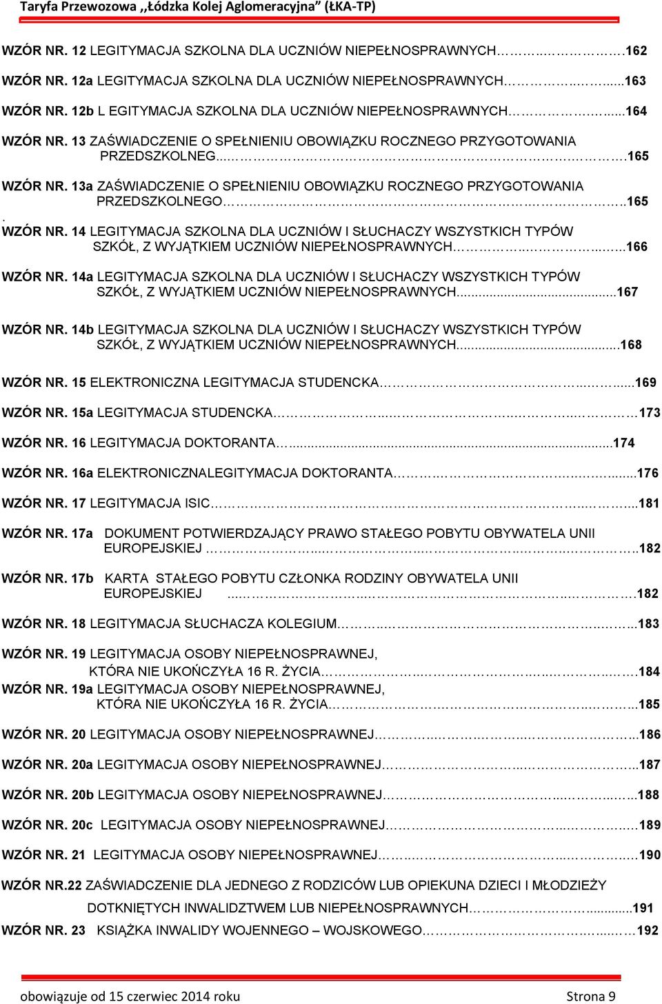 1a ZAŚWIADCZENIE O SPEŁNIENIU OBOWIĄZKU ROCZNEGO PRZYGOTOWANIA PRZEDSZKOLNEGO...165. WZÓR NR.