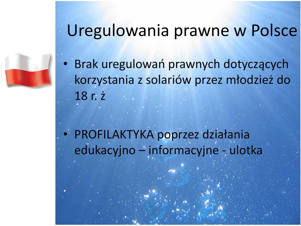 przez młodzież do 18 r.