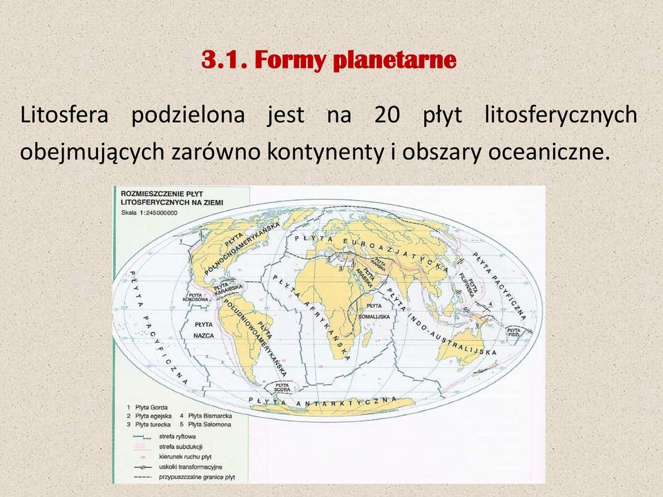 litosferycznych obejmujących