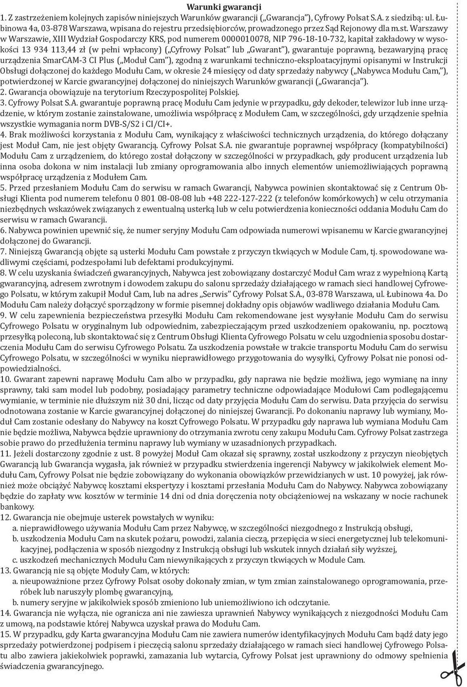 u przedsiębiorców, prowadzonego przez Sąd Rejonowy dla m.st.