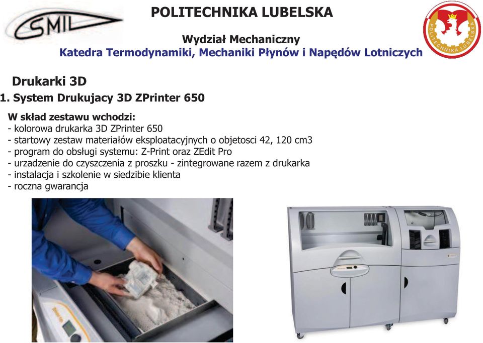 650 - startowy zestaw materiałów eksploatacyjnych o objetosci 42, 120 cm3 - program do