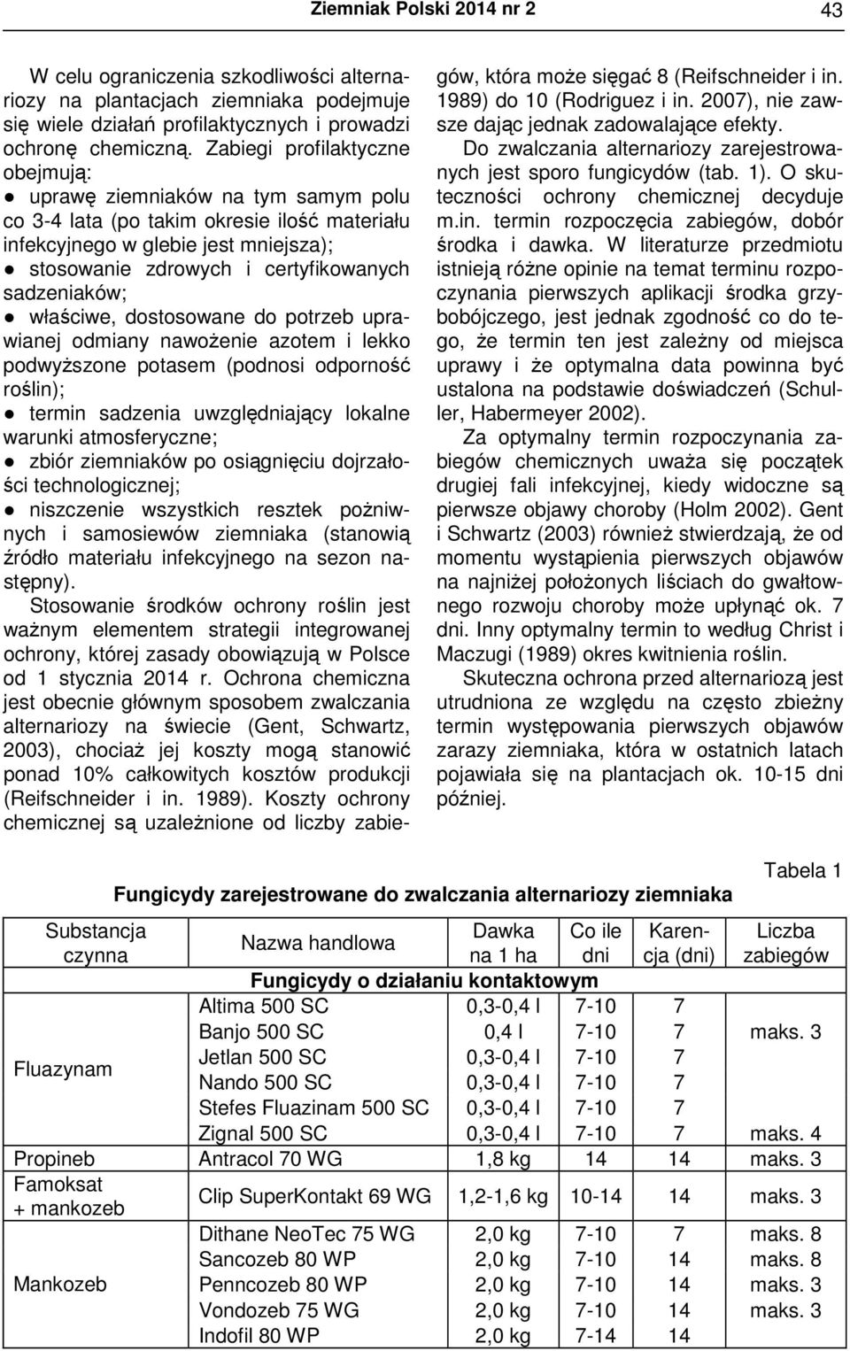 sadzeniaków; właściwe, dostosowane do potrzeb uprawianej odmiany nawożenie azotem i lekko podwyższone potasem (podnosi odporność roślin); termin sadzenia uwzględniający lokalne warunki atmosferyczne;