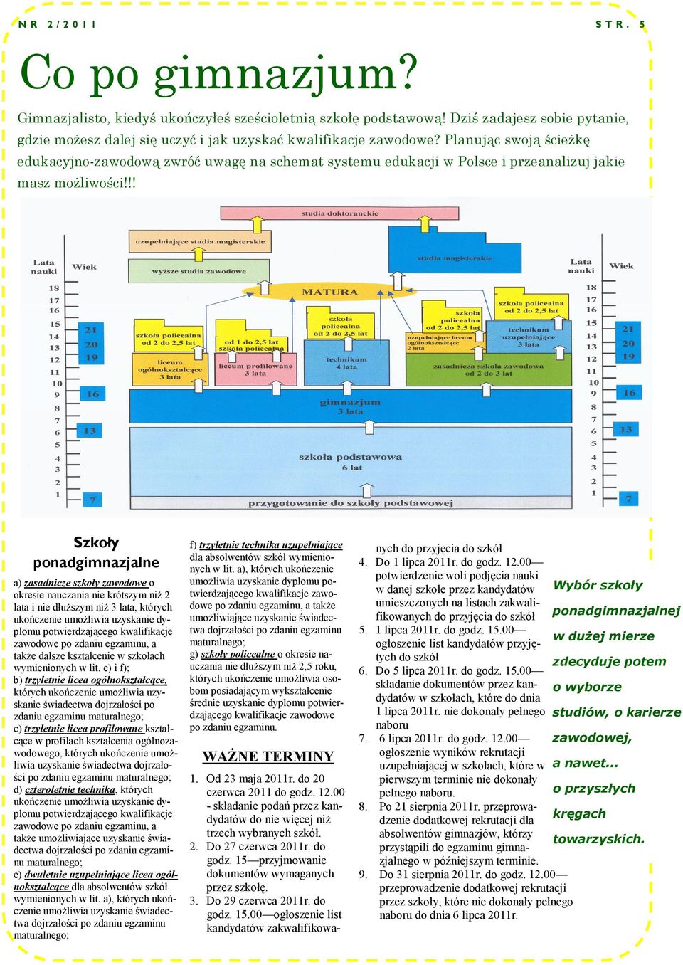 Planując swoją ścieżkę edukacyjno-zawodową zwróć uwagę na schemat systemu edukacji w Polsce i przeanalizuj jakie masz możliwości!