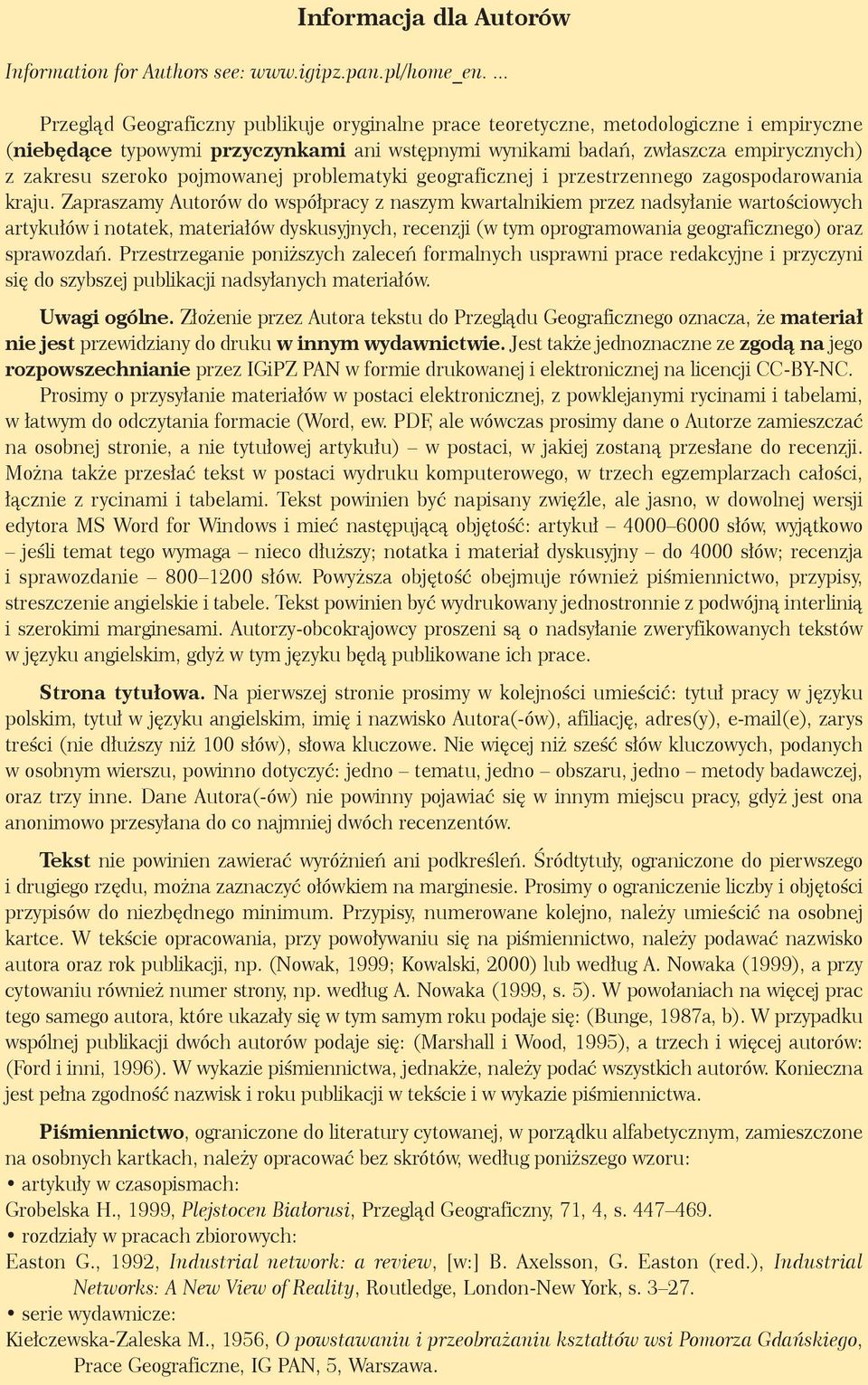 pojmowanej problematyki geograficznej i przestrzennego zagospodarowania kraju.