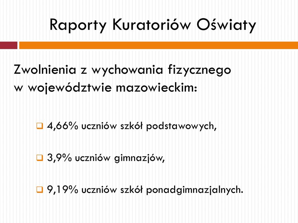 mazowieckim: 4,66% uczniów szkół podstawowych,
